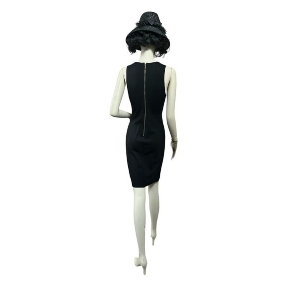 Black Swan Women’s Black Tuxedo Bodycon Midi Dress Deep V Size S - Picture 12 of 16